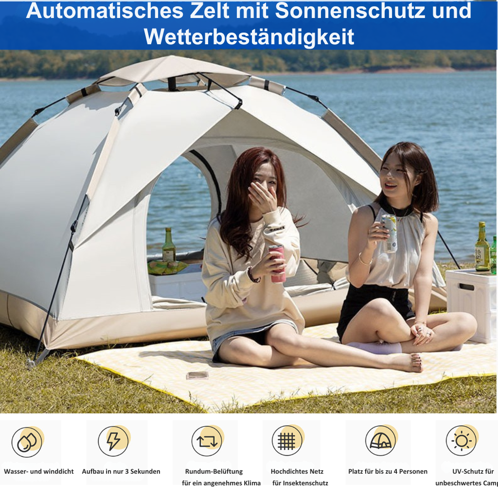 QuickCamp™ - Pop-Up-Zelt 2-4 Personen