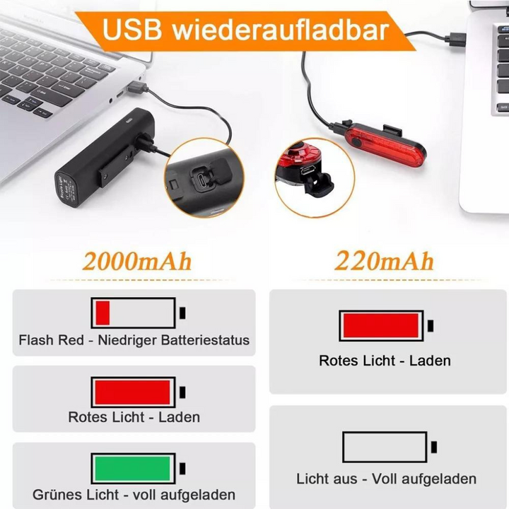 LuxCycle™ Fahrradlicht Set